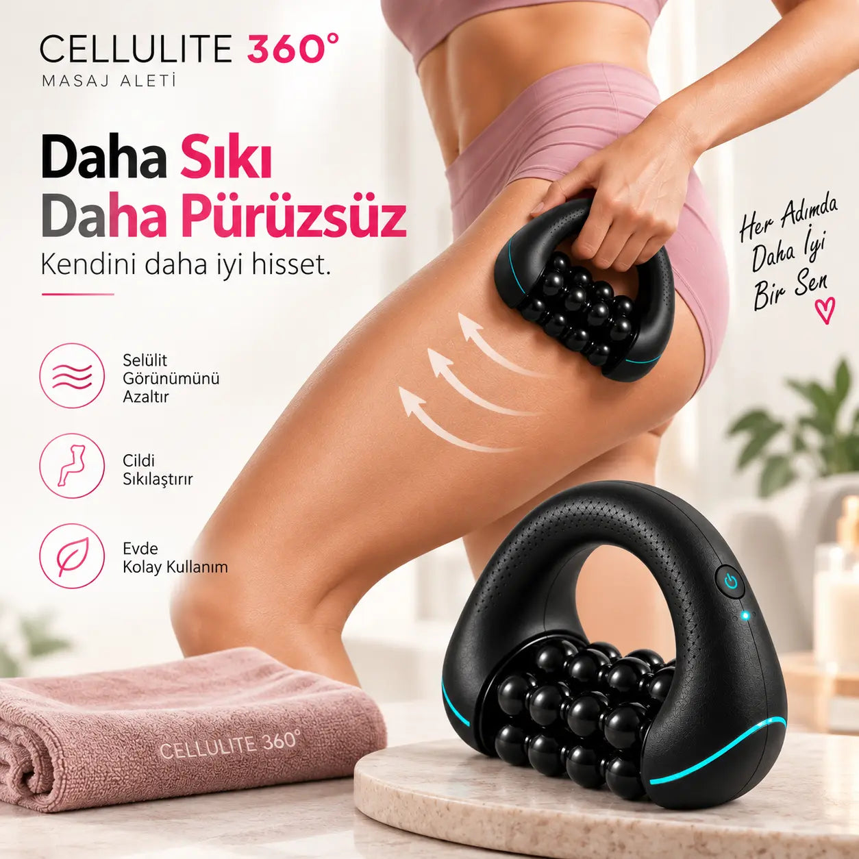 Roller Şarjlı Selülit Yeni Nesil 360° Döner Egzersiz Aleti