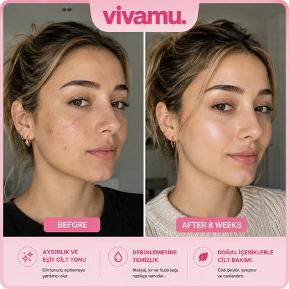 Vivamu™ Kojik Asit & Zerdeçal Yüz Temizleme Pedi – 40 Adet
